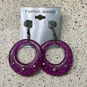 Purple earrings